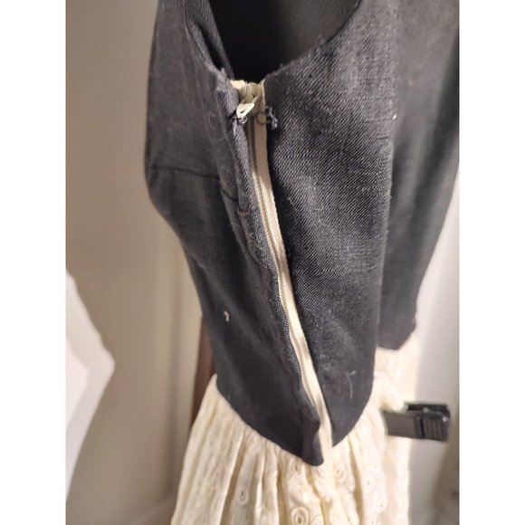 1950s-60s Homemade Eyelet Dress - Picture 6 of 13